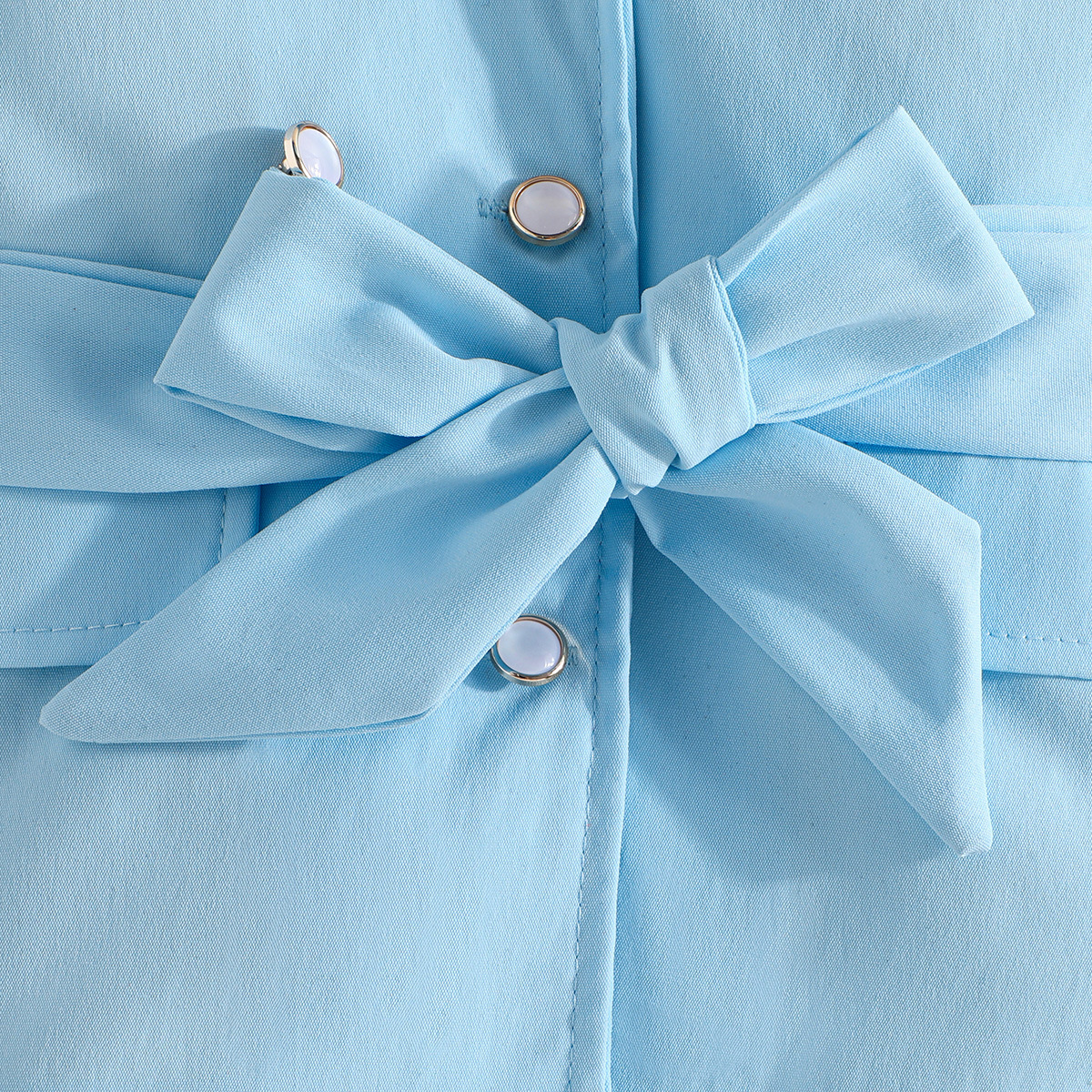 跨境专供—女童春秋装 时尚甜美风儿童套装 精致蕾丝袖西装两件套详情15