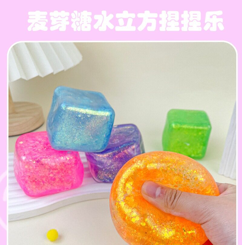 Cross-border new flow pattern ice cube maltose toy ice cube cube maltose mold pic 5