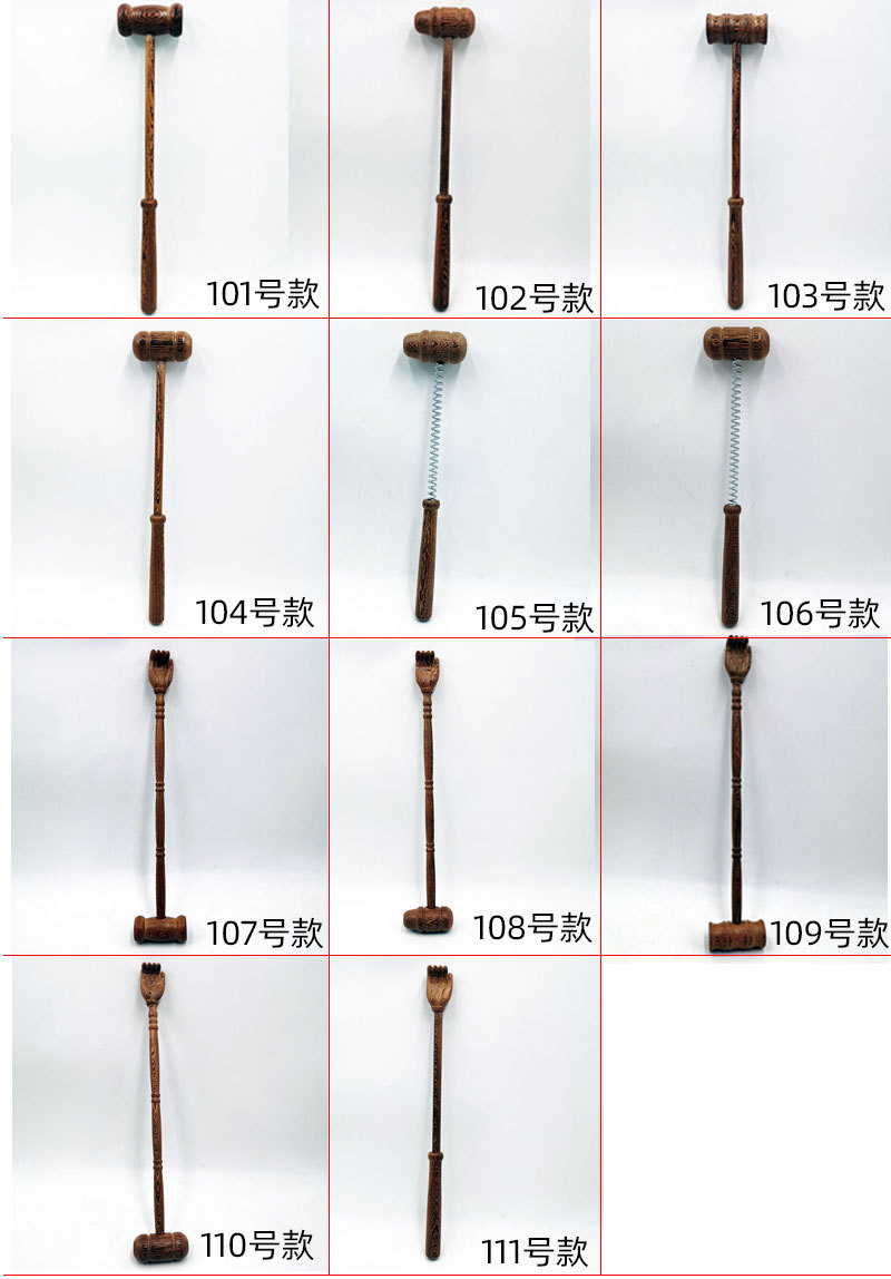 Chicken wing wood back massage device, solid wood dual-purpose fitness hammer, no need to tickle or scratch, wooden craft gift wholesale pic 1