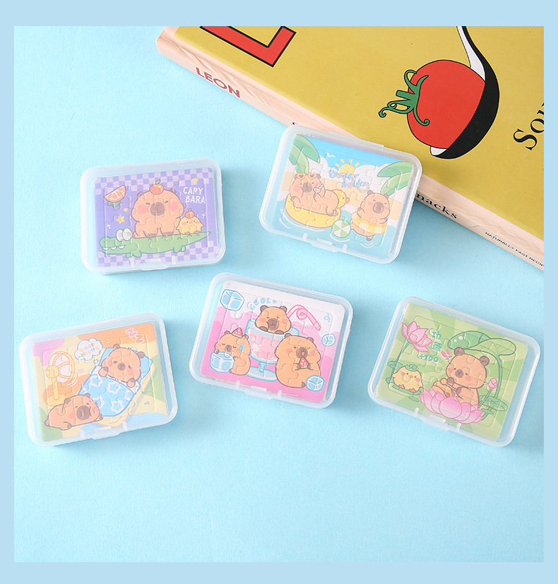 Divertidos dibujos animados rompecabezas caja puzzle puzzle puzzle puzzle puzzle puzzle de madera desmontable para niños regalos creativos pic 13