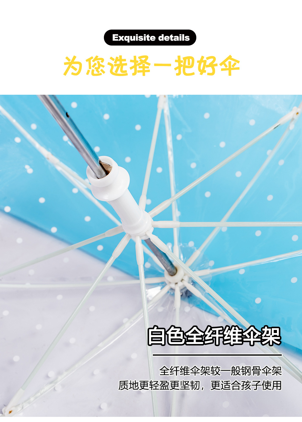 ins火热新款太阳花儿童雨伞卡通向日葵图案纤维骨幼儿园伞现货批详情8