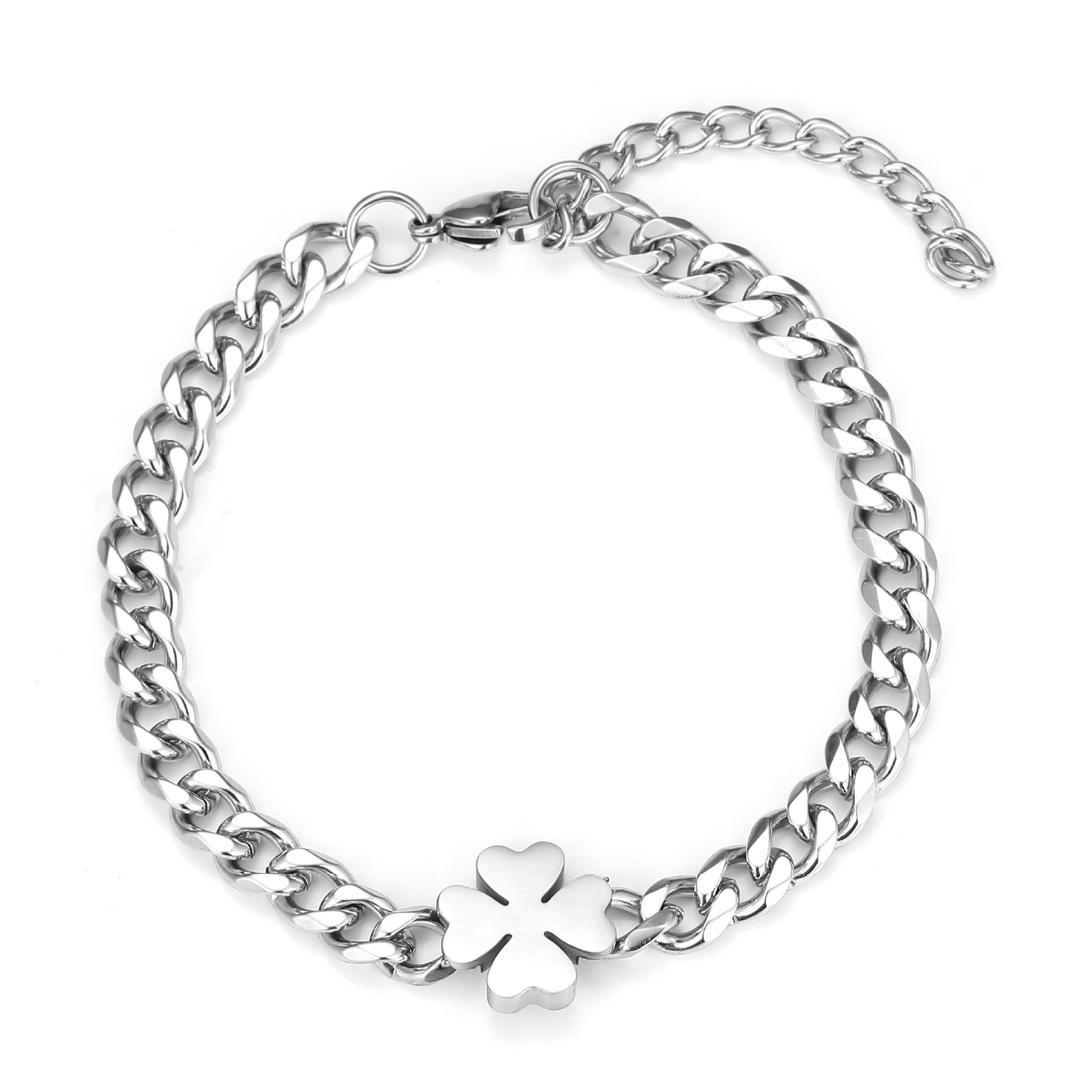 European and American cross-border simple titanium steel bracelet, non-fading accessory, popular stainless steel bracelet, hip-hop couple accessory chain pic 8