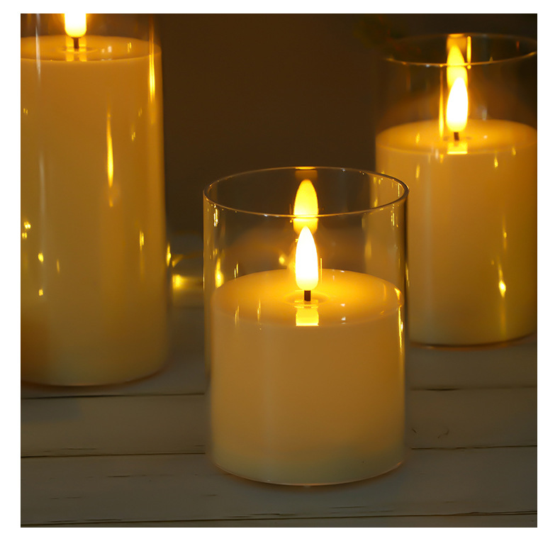 led电子蜡烛灯亚克力透明杯蜡酒店会所音乐会装饰氛围灯表白布置详情16