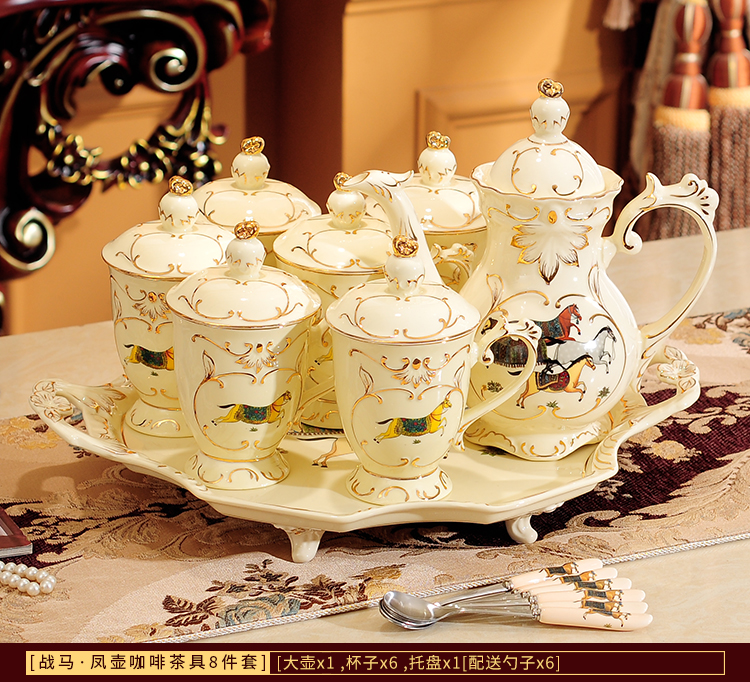 陶瓷咖啡杯子欧式小奢华家用水具茶杯英式下午茶结婚茶具套装陪嫁详情13