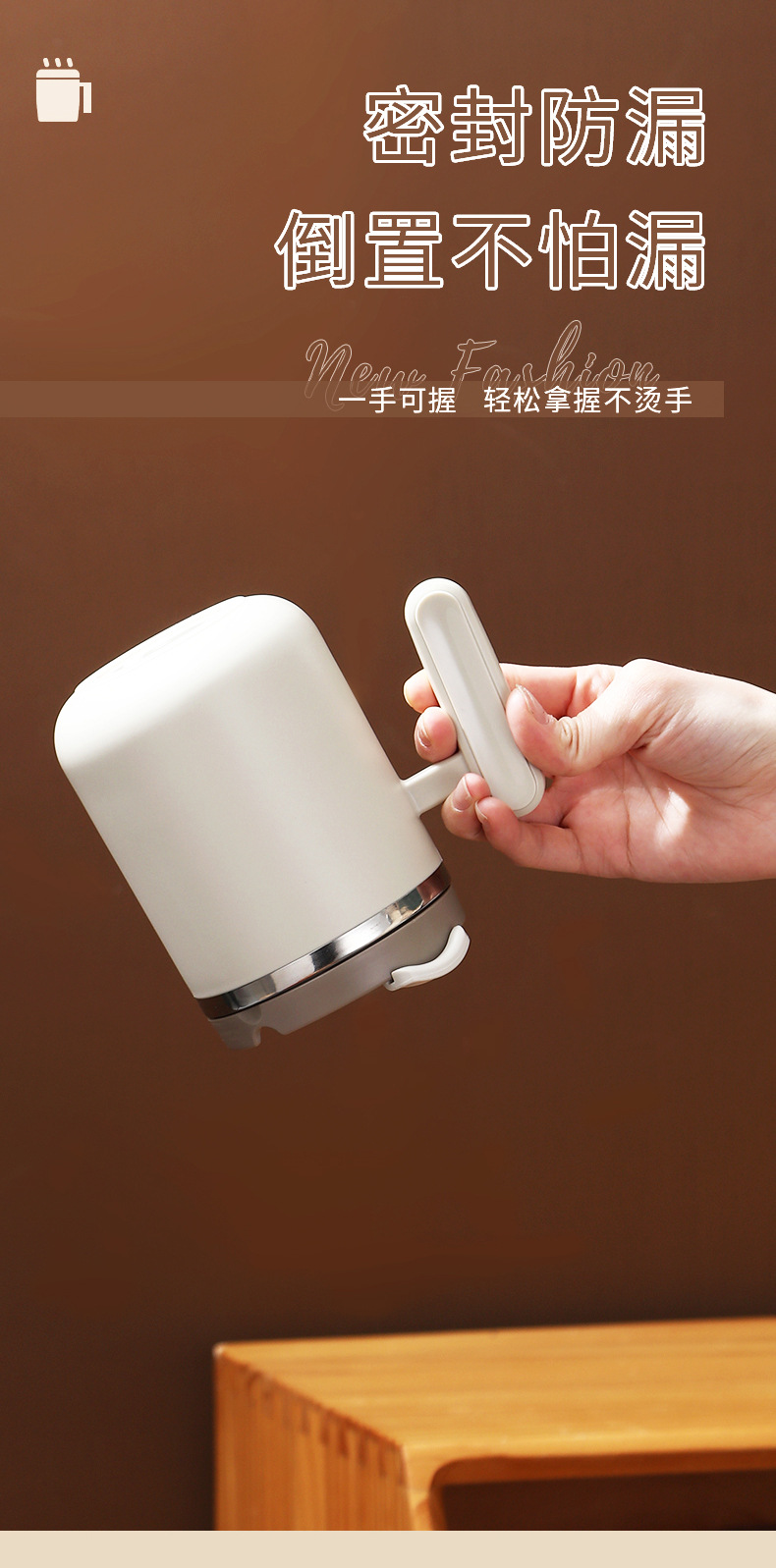 Gift coffee cups, double-layer insulated couple office creative girls, high appearance level 304 stainless steel mugs pic 11
