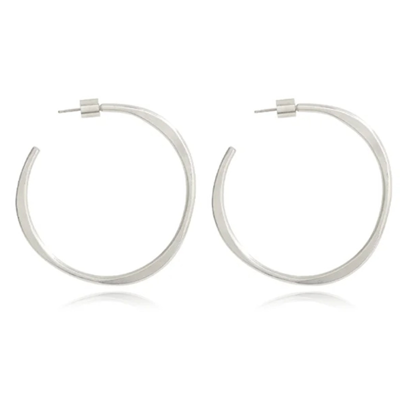 明星同款欧美简约纹理C圈不规则形状耳钉个性高级小众设计耳饰女详情11