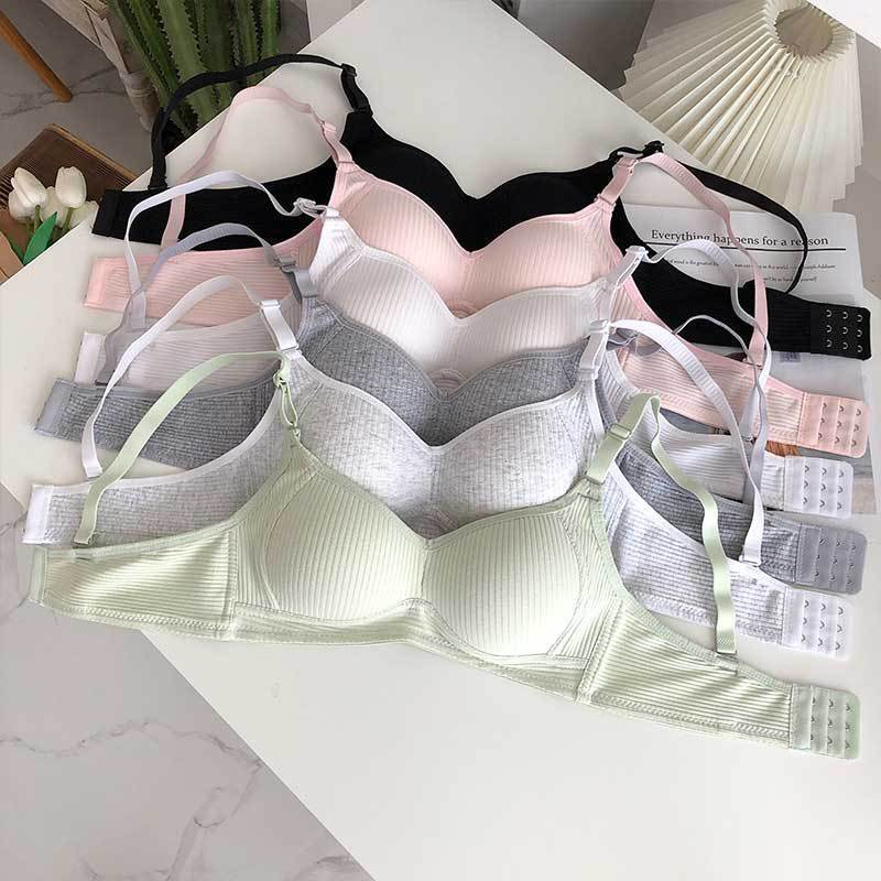 High school adjustable underwear, junior high school student no-wire small chest gathering bra, thin bra for student development girls pic 2