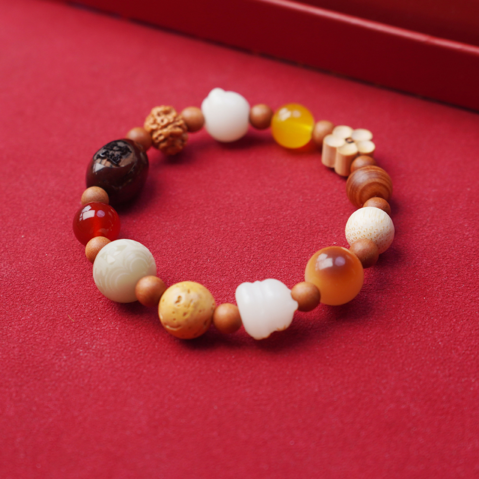 18 semillas tobo cuentas pulsera 18 rosarios luna bodhi estilo nacional juego de texto vintage mano mujer pinchazos accesorios pic 3