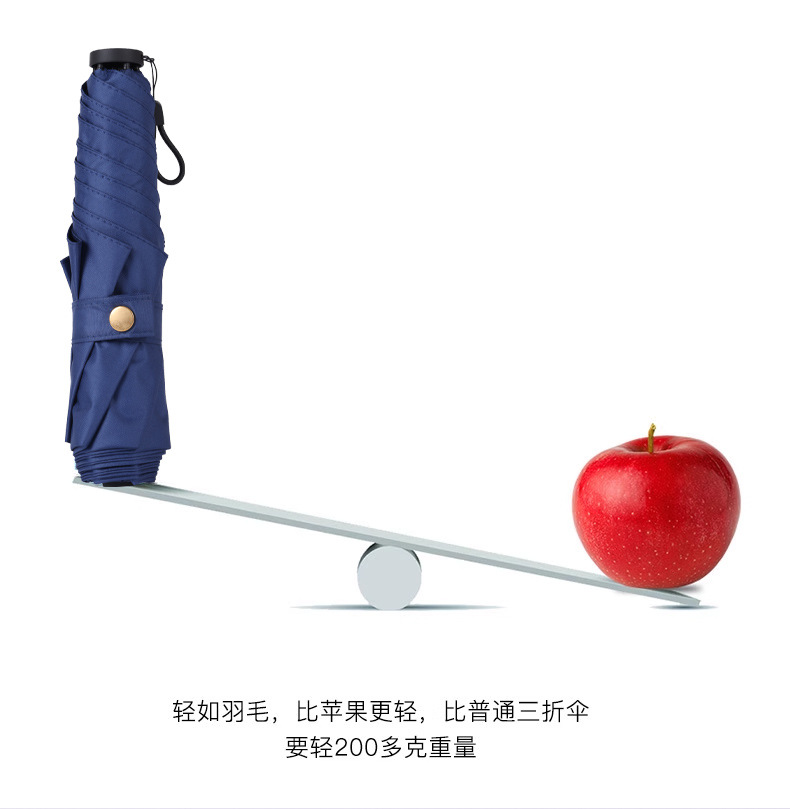 Ultra-light carbon fiber three-fold all-weather feather umbrella, portable pencil UV protection, sun protection and shade sun umbrella pic 7