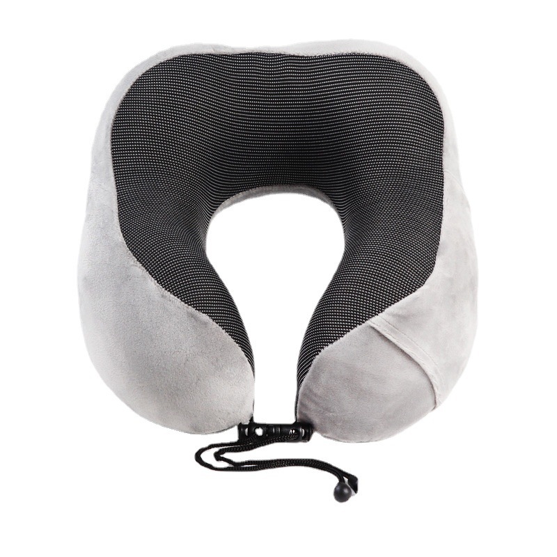 ♔跨境记忆棉u型枕慢回弹午睡护颈枕可收纳旅行飞机颈枕可定Logo详情4