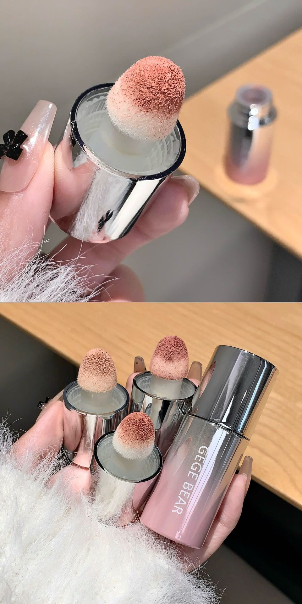 Gege bear奶咖水丝绒腮红液哑光自然膨胀收缩色黄皮素颜显白胭脂详情20