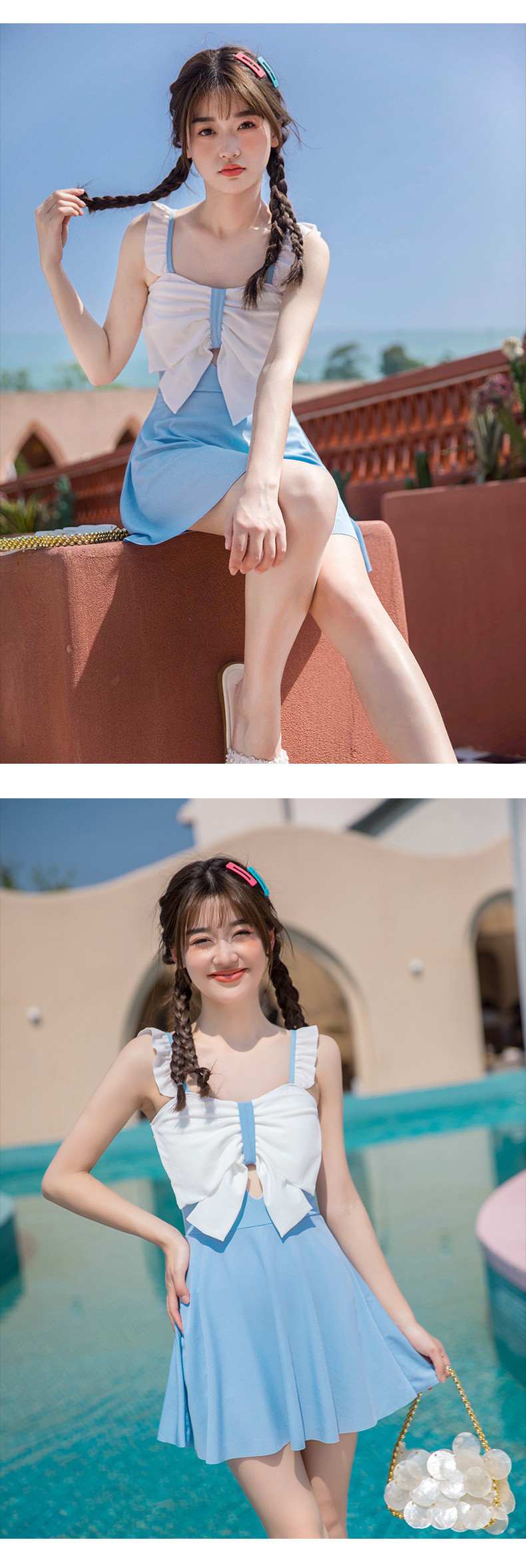 Cute children's swimwear for girls, new sweet and fresh one-piece swimwear for medium and large children, sun protection girls' hot spring swimwear, NT $1003103 pic 37