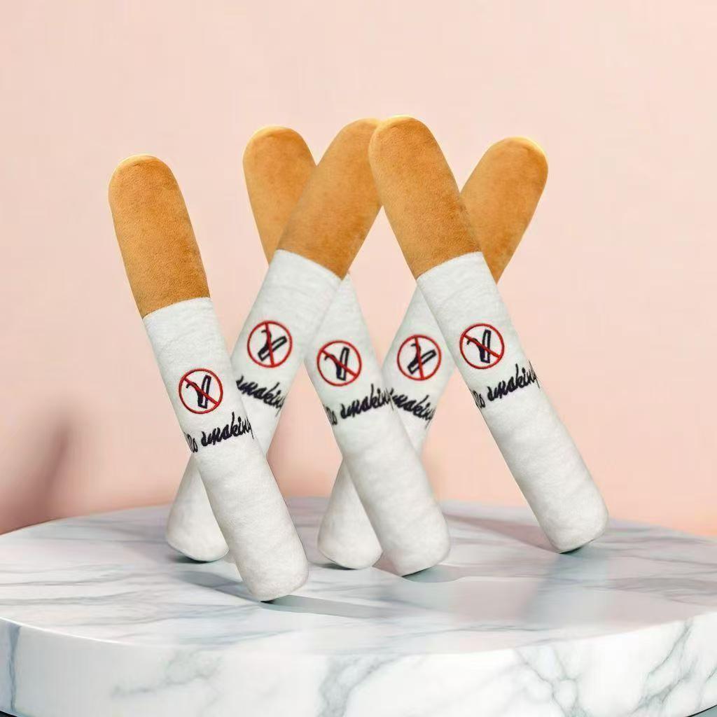 新品宠物毛绒玩具耐咬磨牙香烟抱枕可爱造型宠物玩具详情9