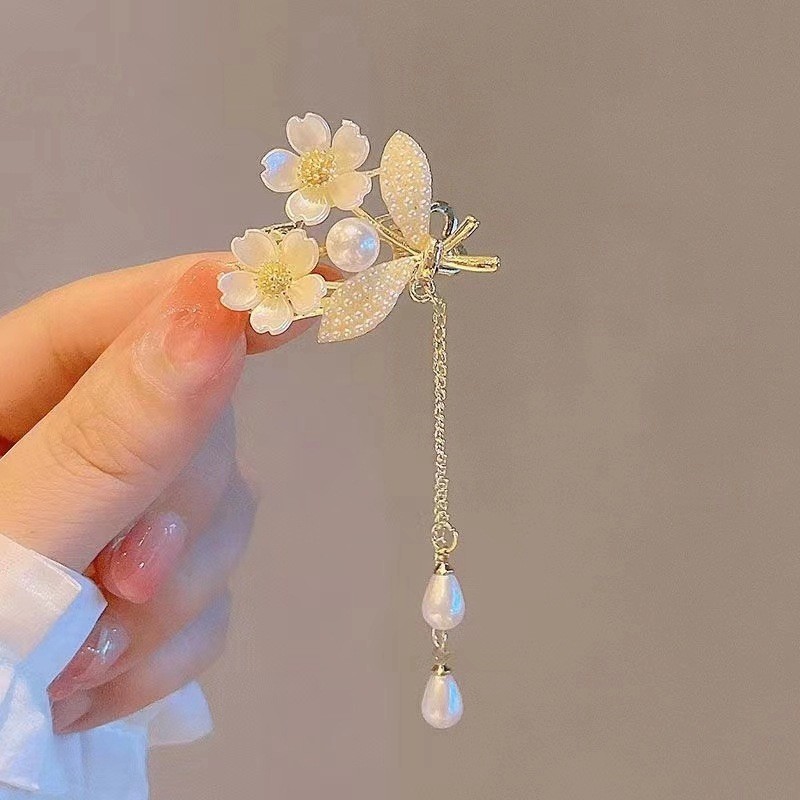 新款蝴蝶结鸭嘴夹义乌配饰高级感小香风发夹无痕小众款边夹儿童款详情21