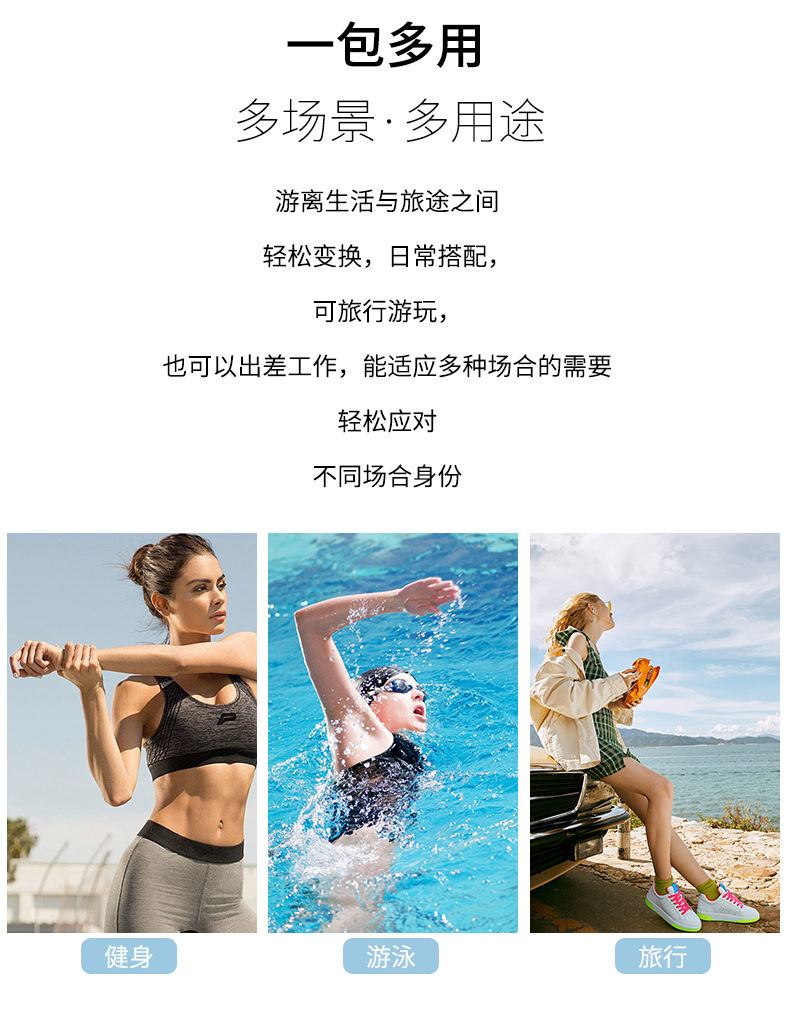 New travel bags for men and women, simple and short trips, lightweight single-shoulder crossbody storage bag, large-capacity carry-on luggage bag pic 3