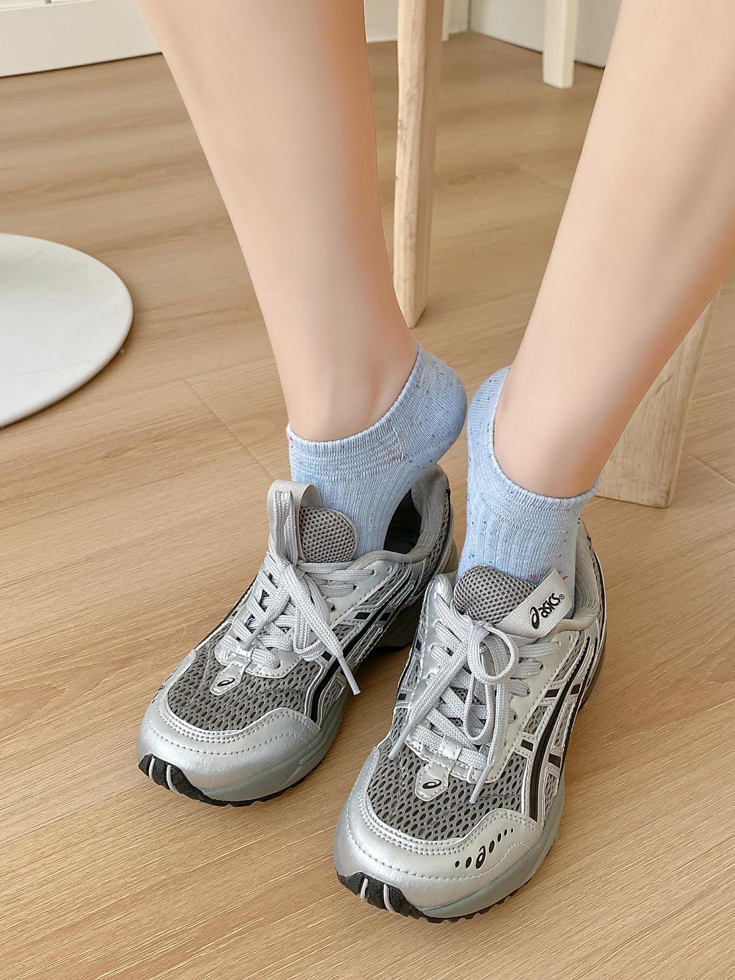 点子纱船袜女纯棉夏季薄款低帮浅口隐形袜硅胶防滑不掉跟女士短袜详情13