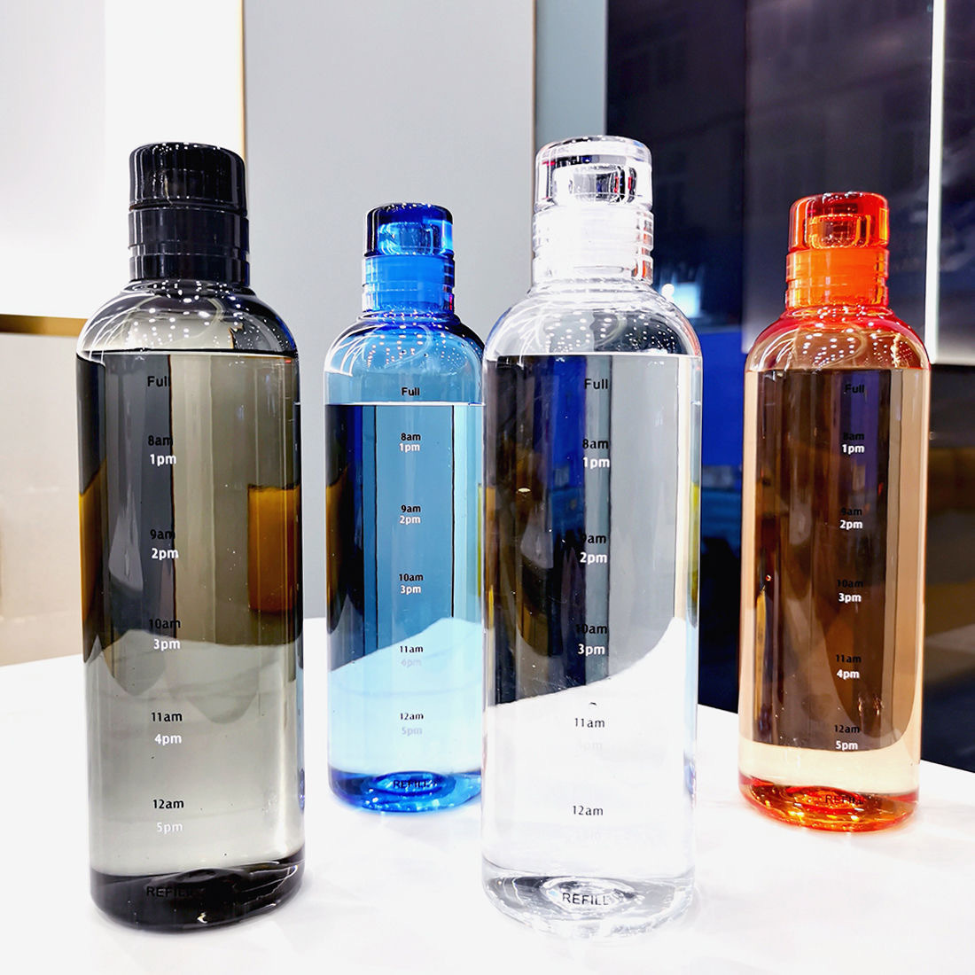 The same style of plastic cup with time scale as Xiaohongshu, transparent and highly attractive glass creative water cup, casual cup and gift cup pic 1