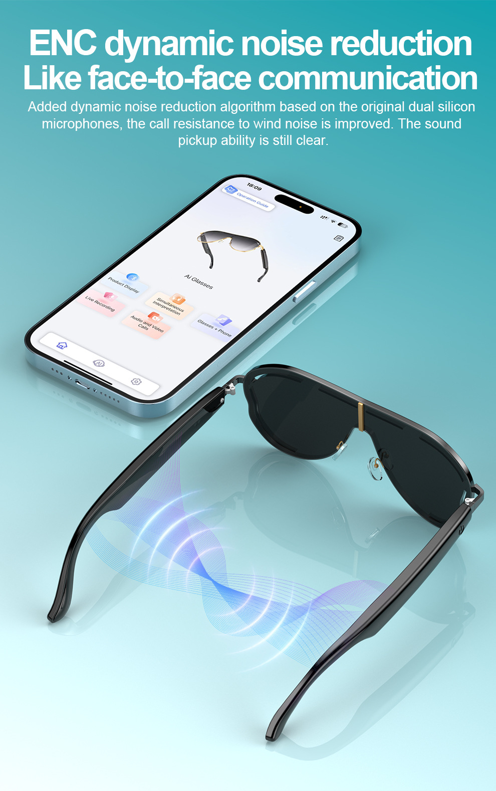 Cross-border AI translation smart glasses A17 European and American large-frame sun-protective color-changing stainless steel Bluetooth audio sunglasses smart accessories pic 22