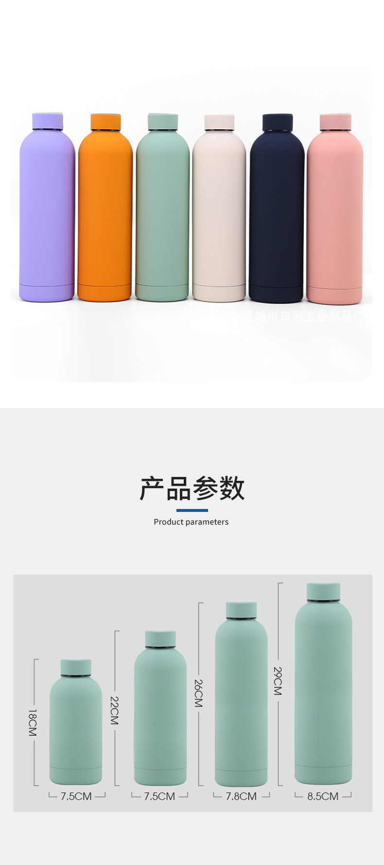 不锈钢保温杯跨境双层小口渐变保温杯定制丝印1000ML小口杯详情11