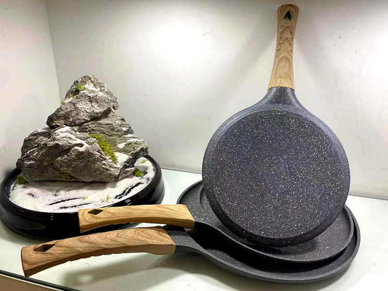 Maifan stone smokeless pancake pan, PIZZA pan, non-stick flying pancake pan, pancake pan, multi-grain multi-layer pancake pan, flat pan pic 4