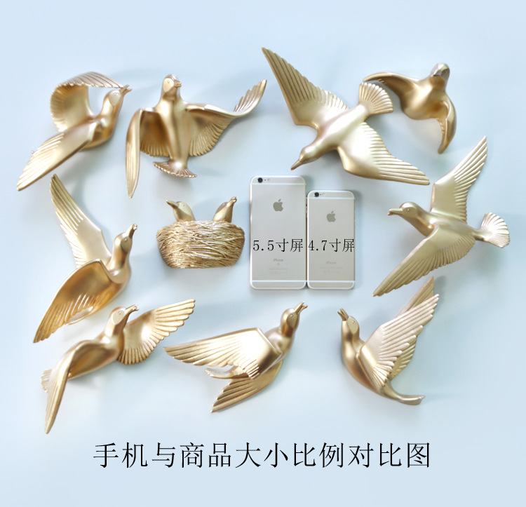 Cross-border supply of pigeon wall decorations, resin handicrafts, living room TV background wall decorations, soft furnishings, wall hangings pic 8