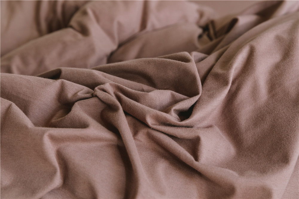 ins Japanese-style solid color all-cotton knitted cotton four-piece set, skin-friendly nude sleeping plain double-layer Indian cotton bed sheet pic 60