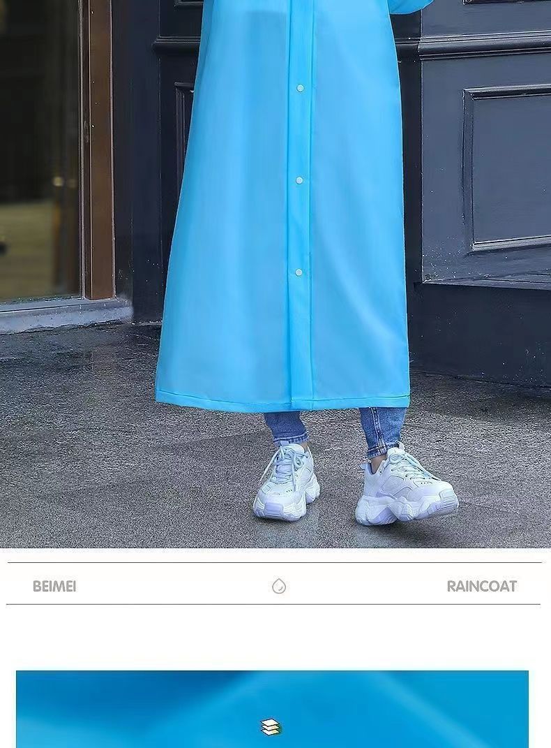 成人长袖非一次性雨披连体雨衣便携长款防雨全身一体式带帽EVA详情7