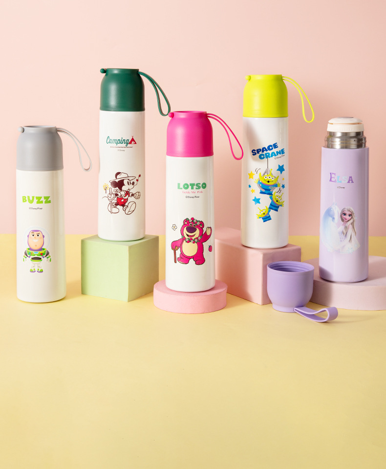 迪士尼儿童保温杯食品级304不锈钢水杯子小学生上学专用便携水壶详情3