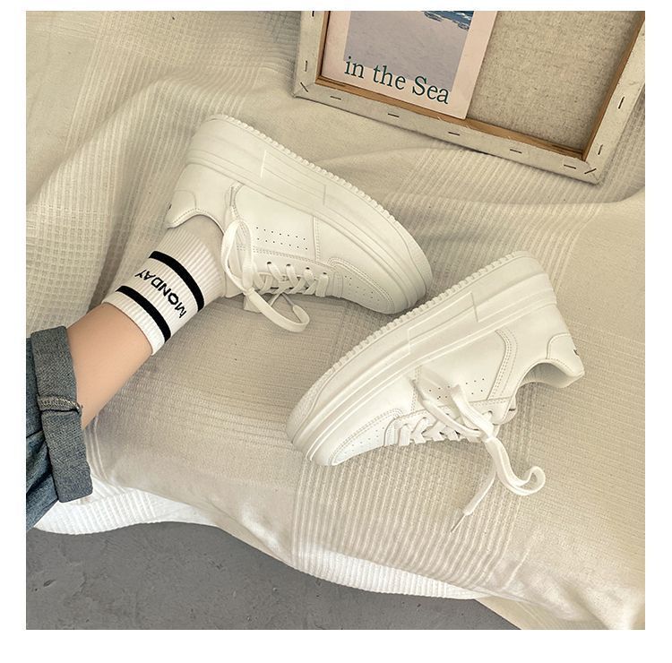 厚底小白鞋女2024新款薄款透气女运动休闲鞋子女增高6cm板鞋女Q-1详情8