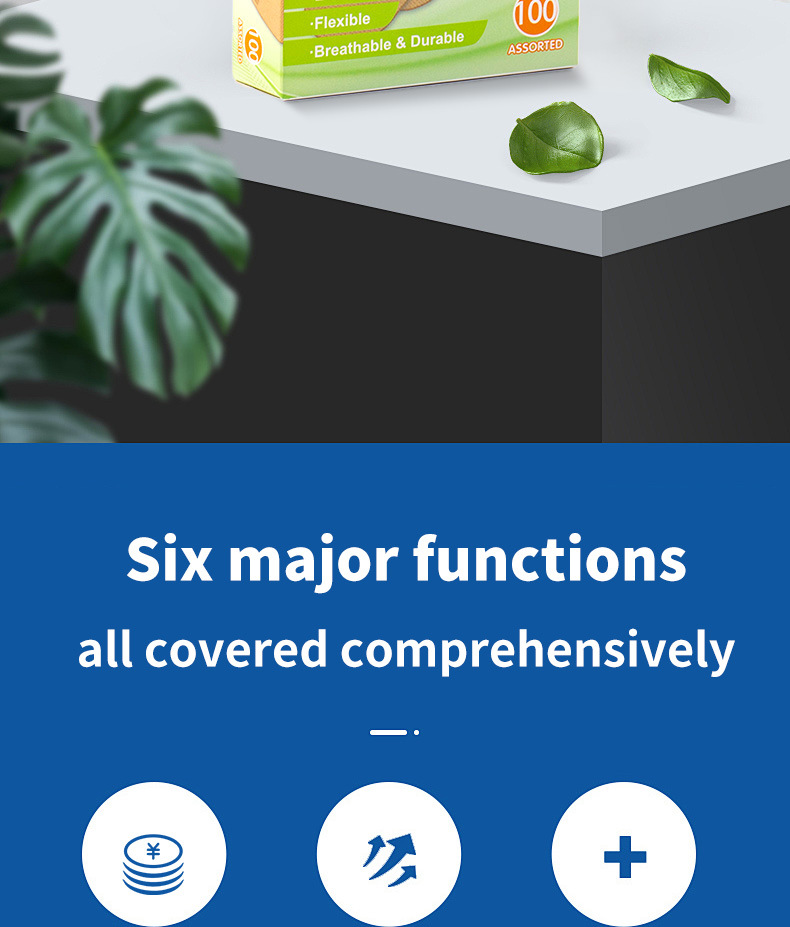 跨境专供医用高粘透气防磨脚擦伤洗澡伤口创口贴止血PEVA创可贴详情4