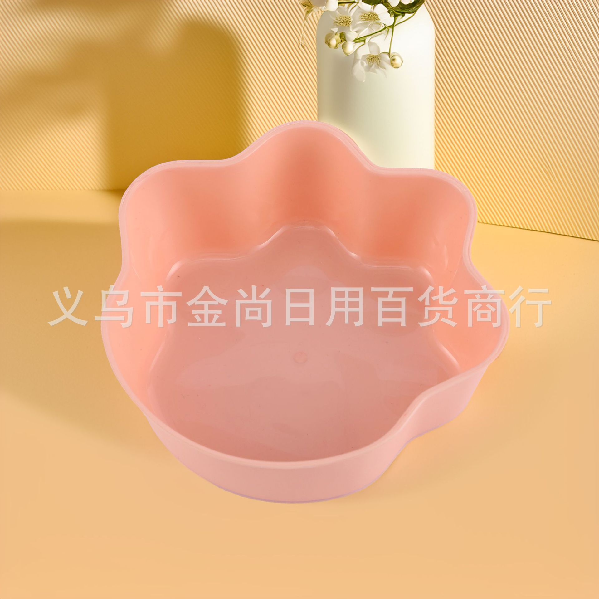 New cross-border candy-colored pet slow food bowl, dog bowl, cat food bowl, food bowl, small pet cat paw style, single bowl with water pic 4