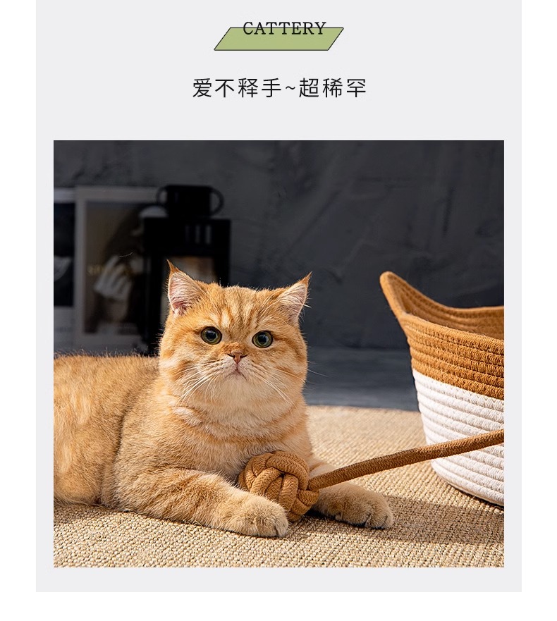 Coarse linen rattan woven cat bed, suitable for all seasons, summer cat bed, woven special bed for cats to sleep in, summer dog bed, pet pad pic 6