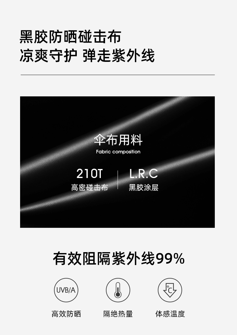 三折日系自动黑胶小清新遮阳伞折叠创意花色雨伞定广告加印logo详情17