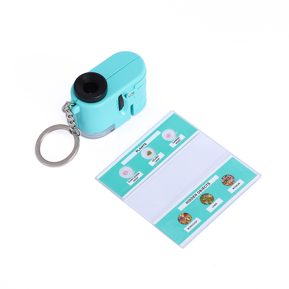 Children's mini microscope toys, scientific experiment portable mobile phone holder, LED ultraviolet lamp 60x cross-border wholesale pic 19