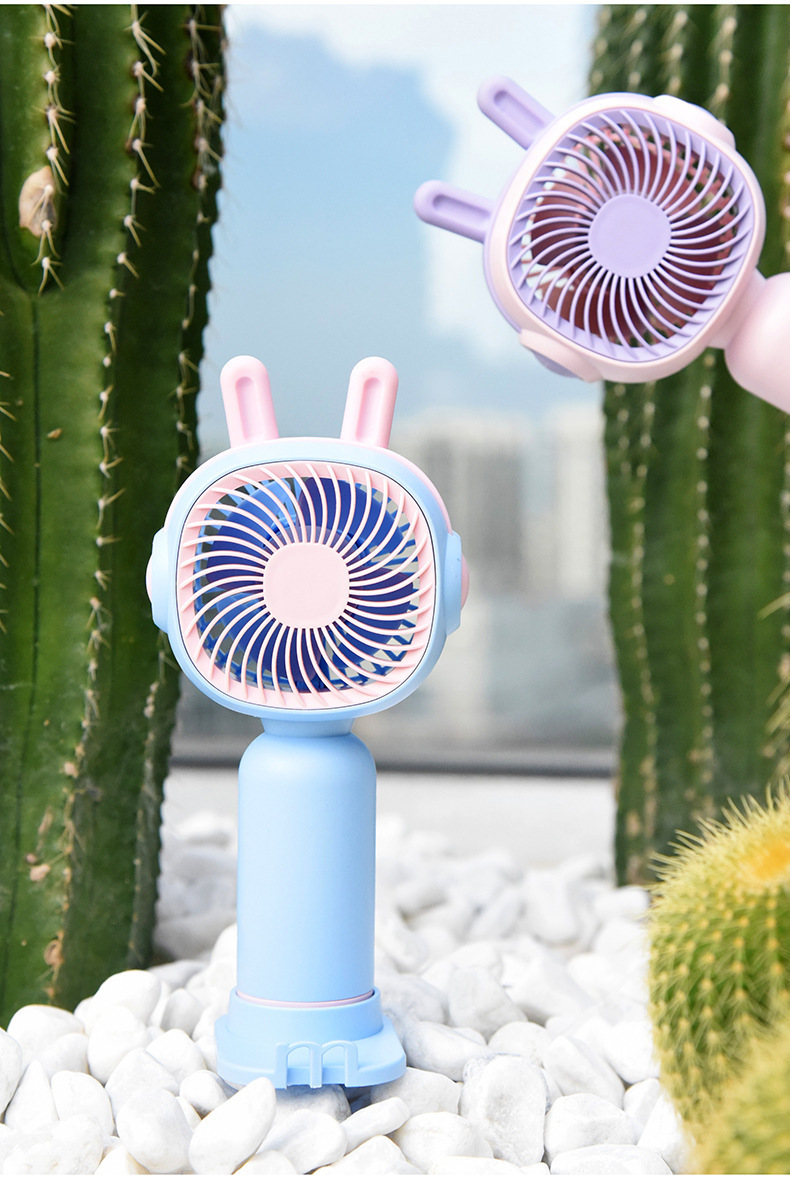 创意手持小风扇卡通迷你便携USB充电学生礼品制作logo电扇批发厂详情22