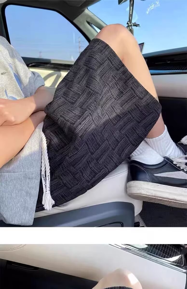 条纹休闲短裤男夏季潮流外穿宽松直筒中裤男款日系大码五分裤子男详情15