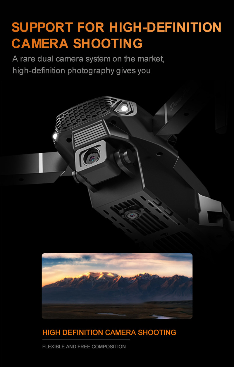 跨境E88&E99无人机遥控飞机工厂批发儿童玩具四轴飞机高清长续航详情9