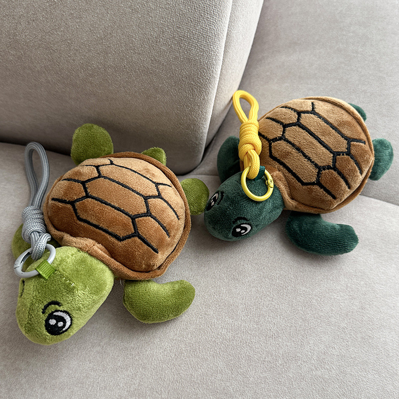 批发卡通创意乌龟毛绒玩具公仔彩色海龟小号玩偶女包包钥匙扣挂件详情9
