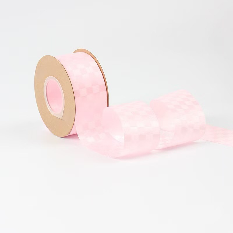 Poliéster checker tape venta directa de fábrica 50 yardas por rollo gran cantidad de descuento ropa tiara arco cinta pic 5