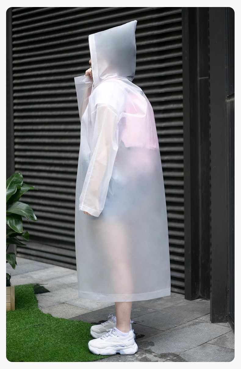 透明雨衣女模特款防风防水时尚穿搭雨衣详情18
