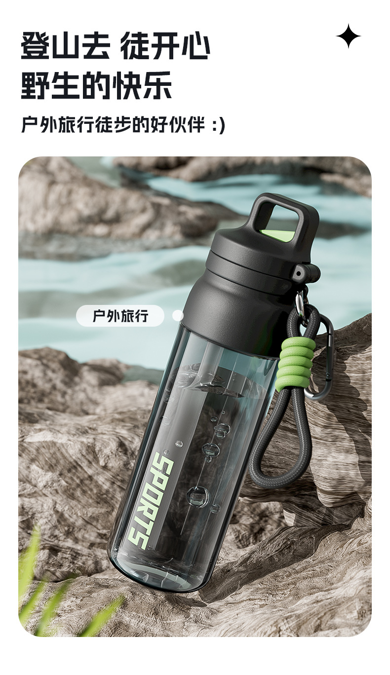 一键开盖水杯tritan一盖三饮户外大容量运动水杯健身男女骑行水壶详情16
