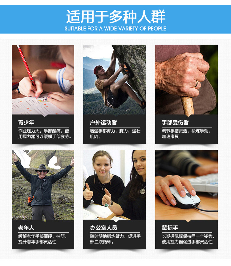 厂家供应发泄减压握力训练运动按摩球健身手劲训练硅胶握力球拉筋详情1
