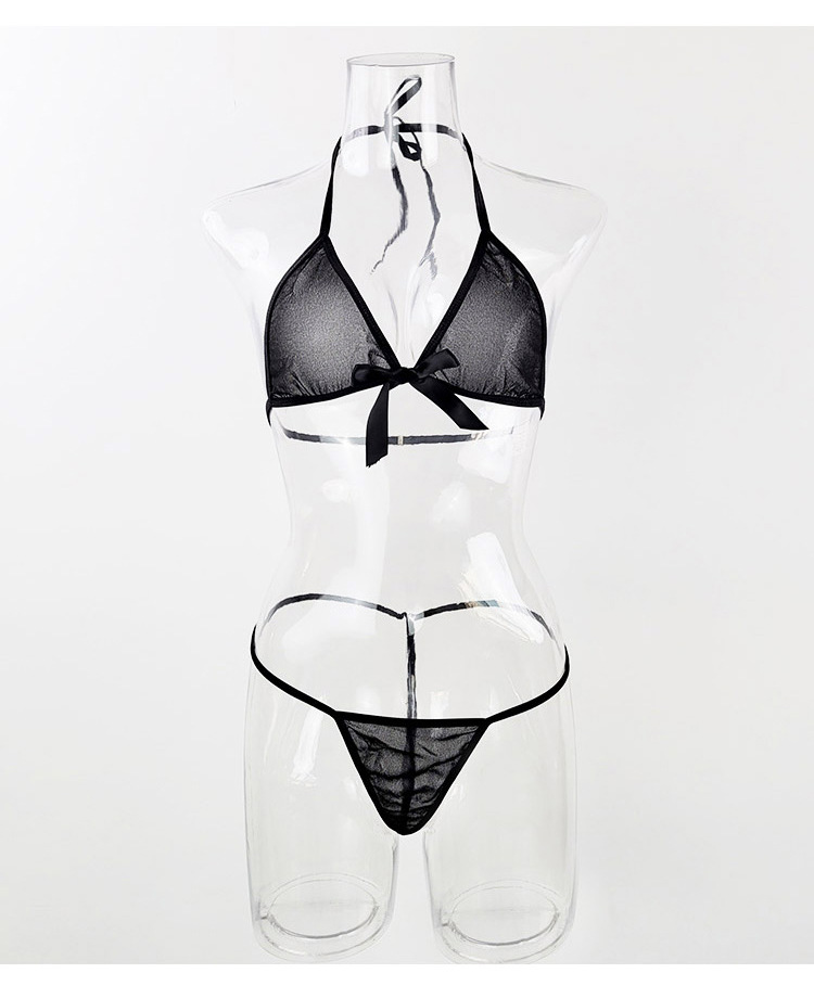 Sexy three-point underwear and outerwear two-piece set, light and transparent couple atmosphere home wear, fun pajamas 9005 pic 21