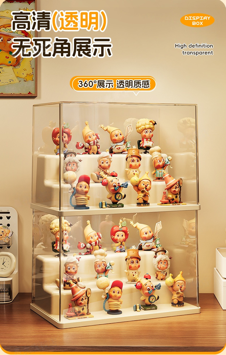 盲盒收纳展示架透明亚克力手办展示柜星星人创意泡泡玛特收纳盒详情5