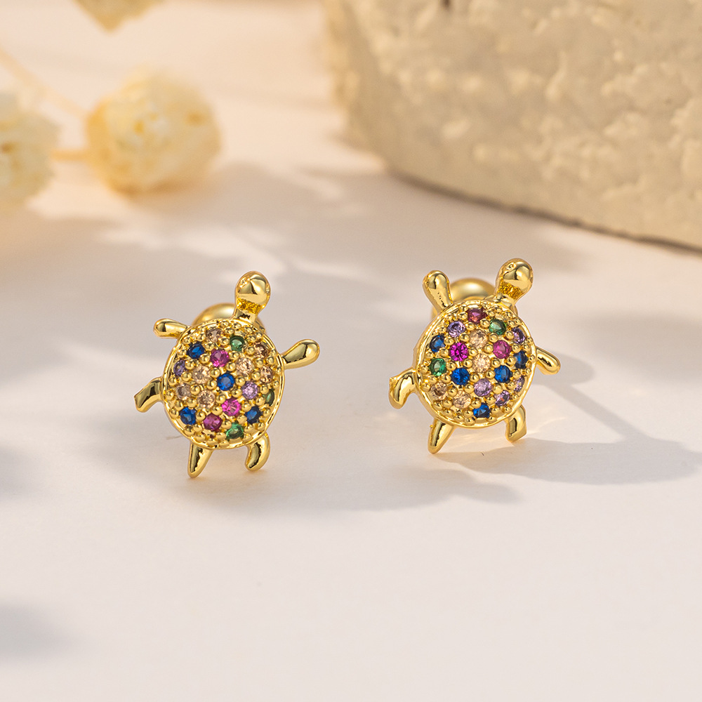 热卖耳钉耳环套装轻奢镶钻锆石缕空老鼠头个性时尚百搭小耳钉耳饰详情10