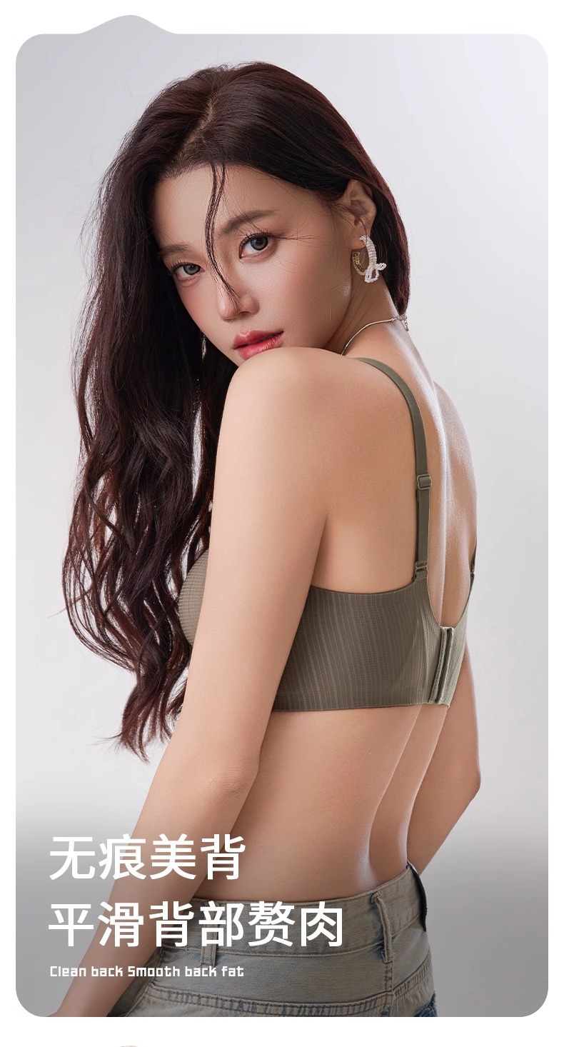 无痕舒适云朵内衣女士小胸收副乳聚拢上托防下垂薄款无钢圈文胸罩详情9