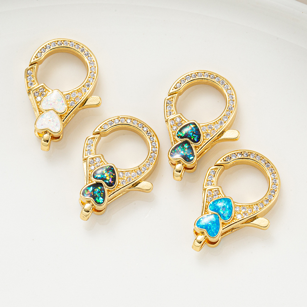 diy copper plated 18k real gold double-ring pearl string necklace clasp, jewelry, handcrafted bead necklace accessory pic 16