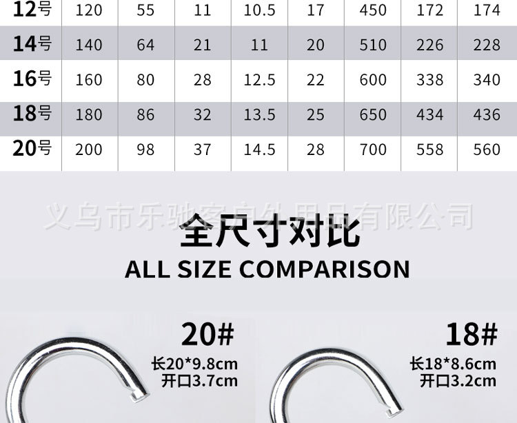 Q235铁镀锌挂钩带螺弹簧扣户外登山扣连接环宠物链条挂钩批发详情8