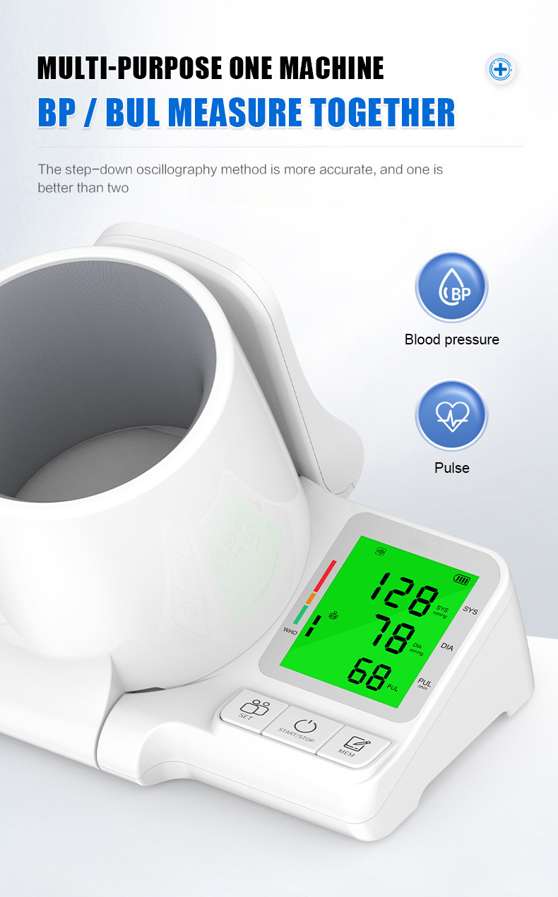Fda-certified arm electronic blood pressure monitor, a precise home blood pressure measuring instrument specifically designed for the elderly pic 4