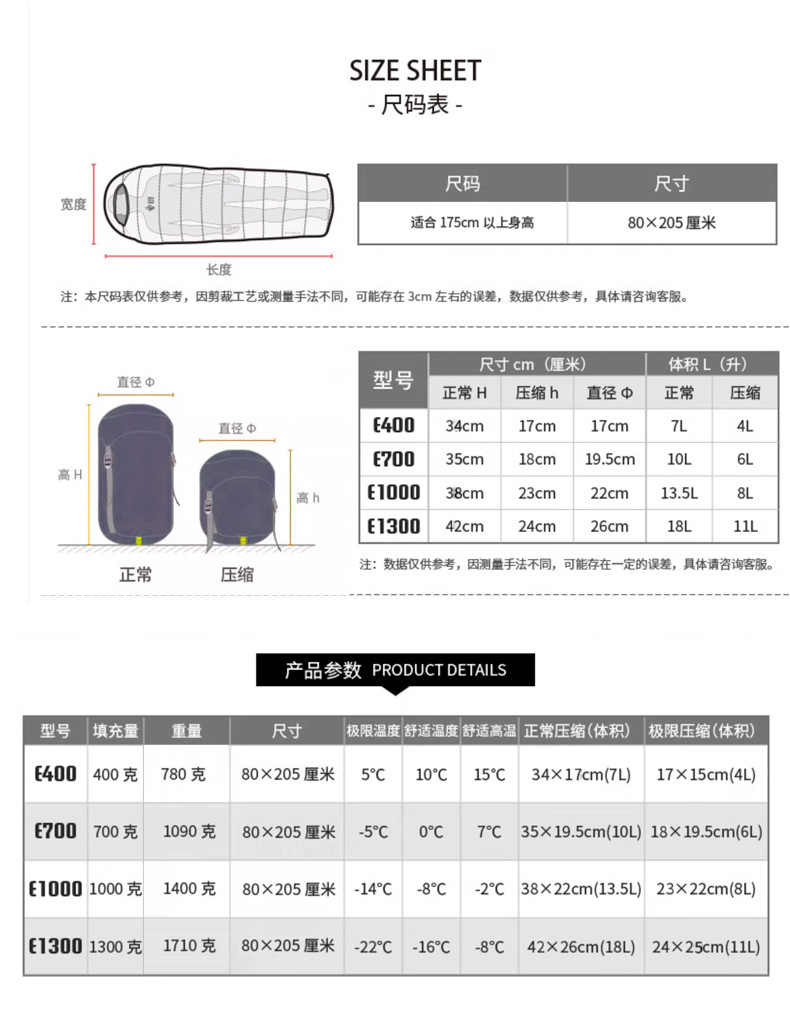 信封式四季通用鹅绒睡袋成人轻量羽绒露营睡袋母婴婴幼儿童睡袋详情6